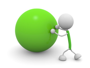 ボールを転がす