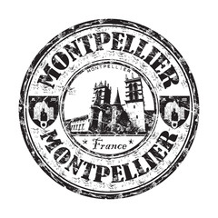 Naklejka premium Montpellier grunge rubber stamp