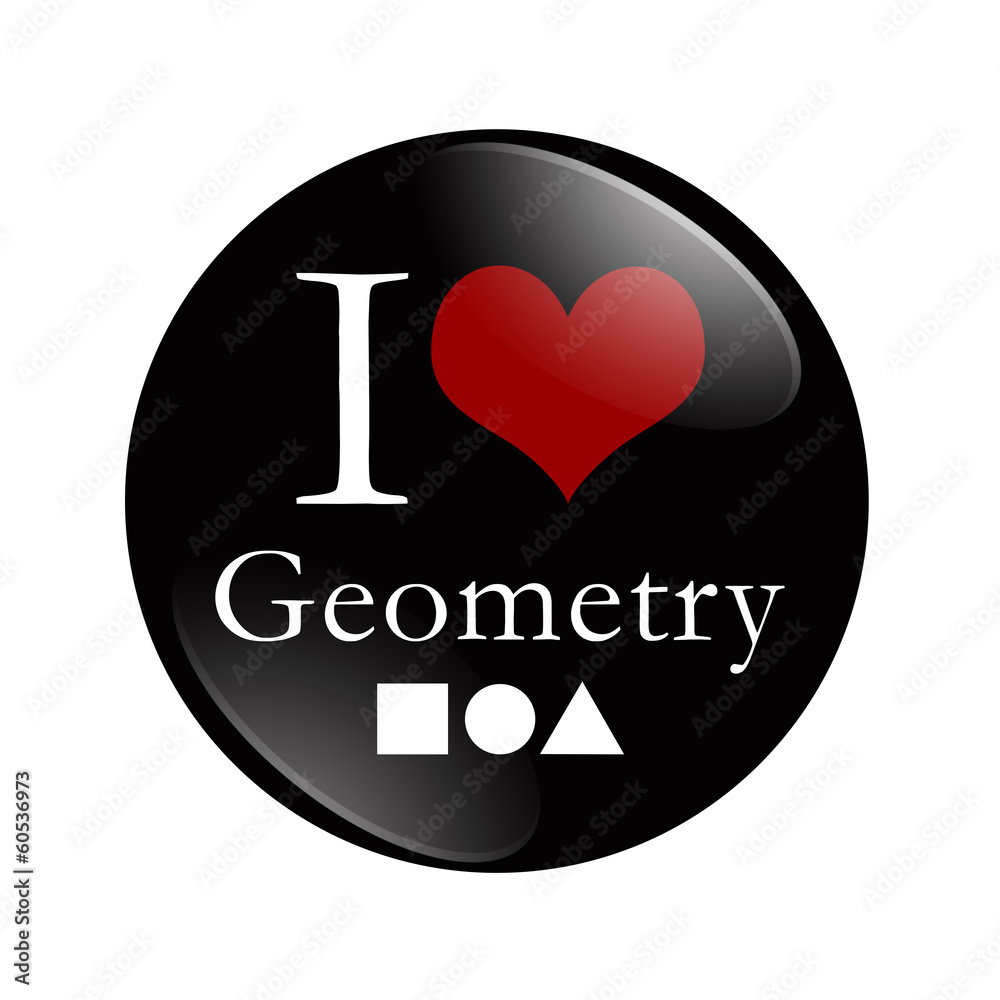 Canvas Prints i love geometry button