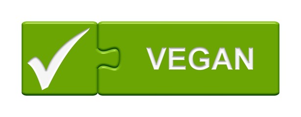 Puzzle-Button grün: Vegan