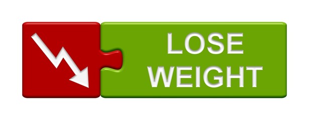 Puzzle-Button rot grün: Lose Weight