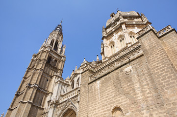 Fototapeta na wymiar The Cathedral in the historic city of Toledo in Spain