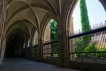 The courtyard of the Cathedral in the historic city of Toledo in
