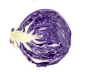 Obraz premium Purple cabbage isolated on white