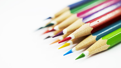 Fototapeta premium Closeup of Red color pencil Isolated stock photo
