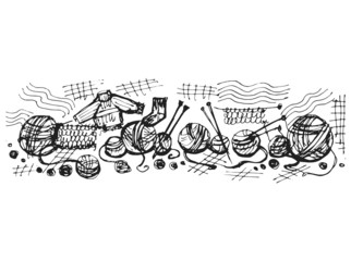 knitting wool threads