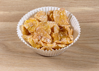 oat flakes in paper muffin cup