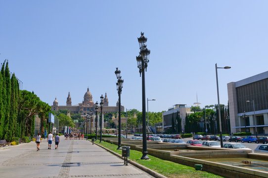 Plaça d’Espanya in Barcelona, Spain