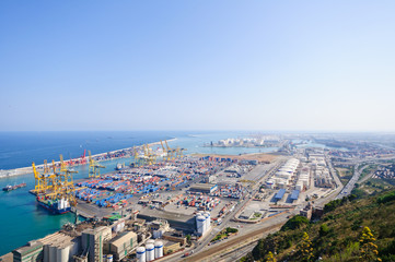 The port of Barcelona, Spain