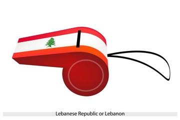 A Whistle of The Lebanese Republic Flag