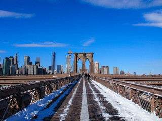 Walking on the Brooklyn Bridge