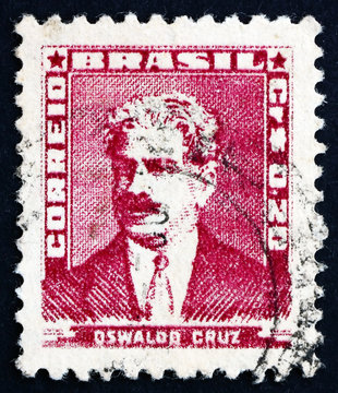 Postage Stamp Brazil 1954 Oswaldo Cruz, Physician