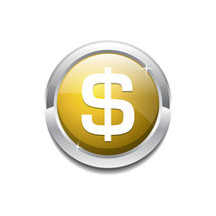 Dollar Vector Icon Button