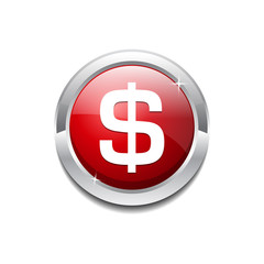 Dollar Vector Button Icon