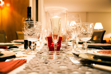 Fine table setting at home