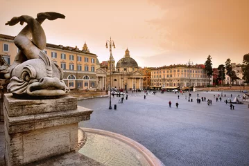 Fotobehang Piazza de Popolo, Rome © fabiomax