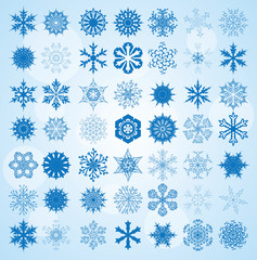 Set of snowflakes