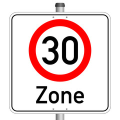 30er Zone Tempo 30  #140120-svg12