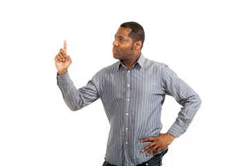 black man on white background