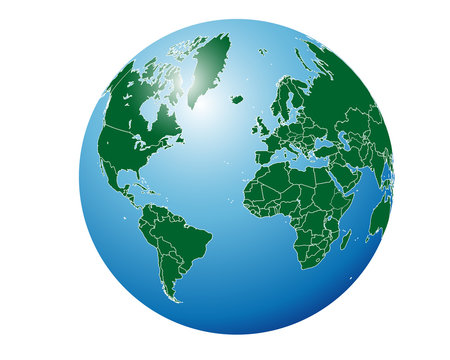 Simple globe world map
