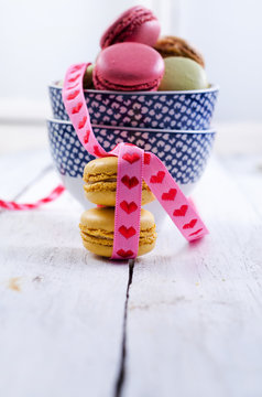 Macarons, Geb&auml;ck, bunt, Paris,Muttertag, valentinstag