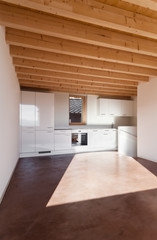 interior, kitchen in a new flat
