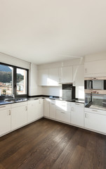beautiful interior of a new apartment, modern kitchen