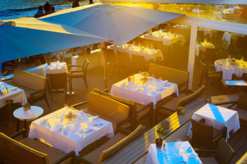 Luxury restaurant in Cannes © joyt