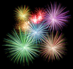 Fototapeta premium Firework on black background