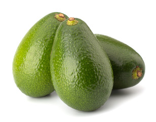 Fresh avocado fruit isolated on white background