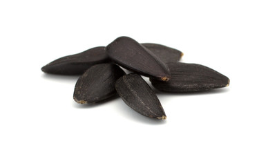 Sunflower seeds isolated on white background