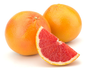 Ripe grapefruit isolated on white background