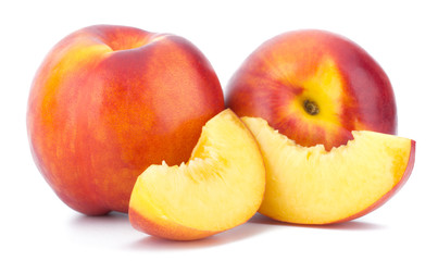 Nectarine fruit isolated on white background
