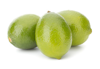 Fresh lime fruit Isolated on white background