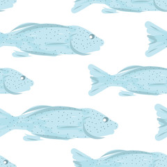 Naklejka premium Fish pattern sketch for your design