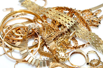 Gold jewelry. © loraks