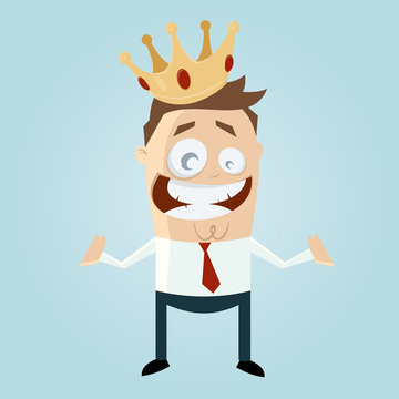 k&ouml;nig krone cartoon lustig business
