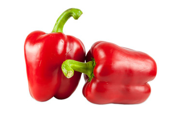 Red pepper on white background