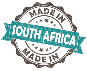 made in South AFRICA blue grunge seal