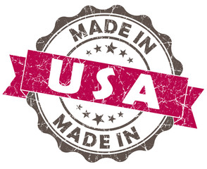 Obraz premium made in usa pink grunge seal