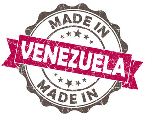 made in venezuela pink grunge seal