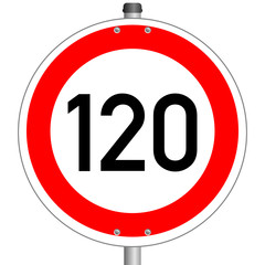 Tempolimit Schild 120 #140121-svg14