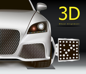 3D wheel alignment