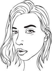 girl with bob haircut in black color