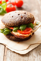 sandwich with chicken and cheese