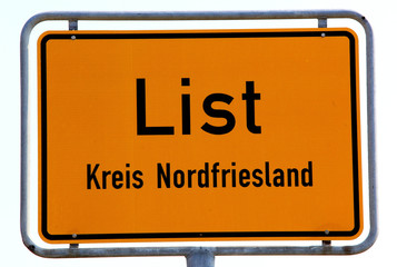 List - Ortsschild - Sylt