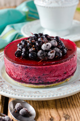 Berry cheesecake on a plate