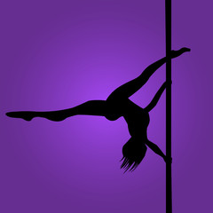 Silhouette-Pole Dancer