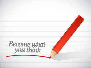become what you think message illustration