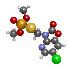 Azamethiphos pesticide molecule. Used in flypaper, ...